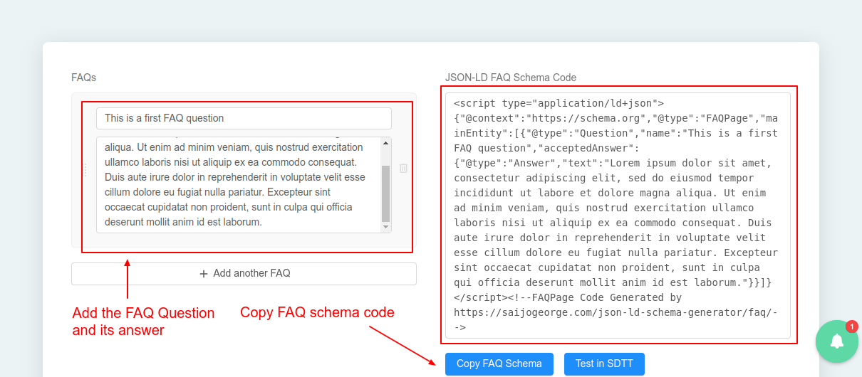 JSON-LD online Schema Generator