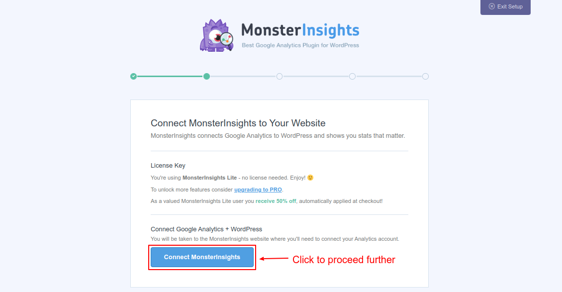 Connect MonsterInsights