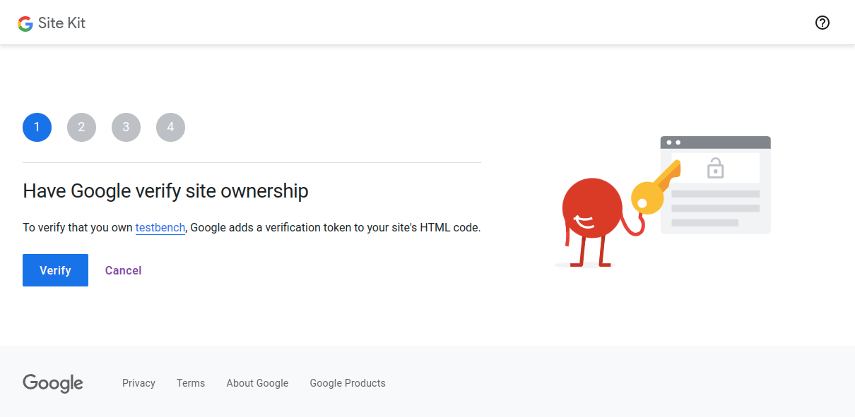 Verify site ownership